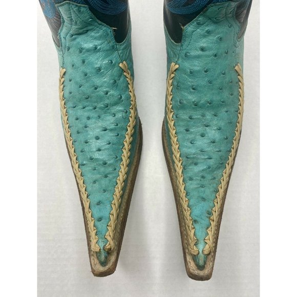 Alex Boots Shoes Rare Alex Boots Mexican Disco Ostrich Leather